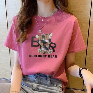 Mùa Hè Mới Rời Nữ Phiên Bản Hàn Quốc Đơn Giản Màu Trơn In Hình Cổ Tròn Tay Ngắn WVAQ