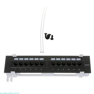 12 port cat6 patch panel rj45 networking wall mount rack mount bracket