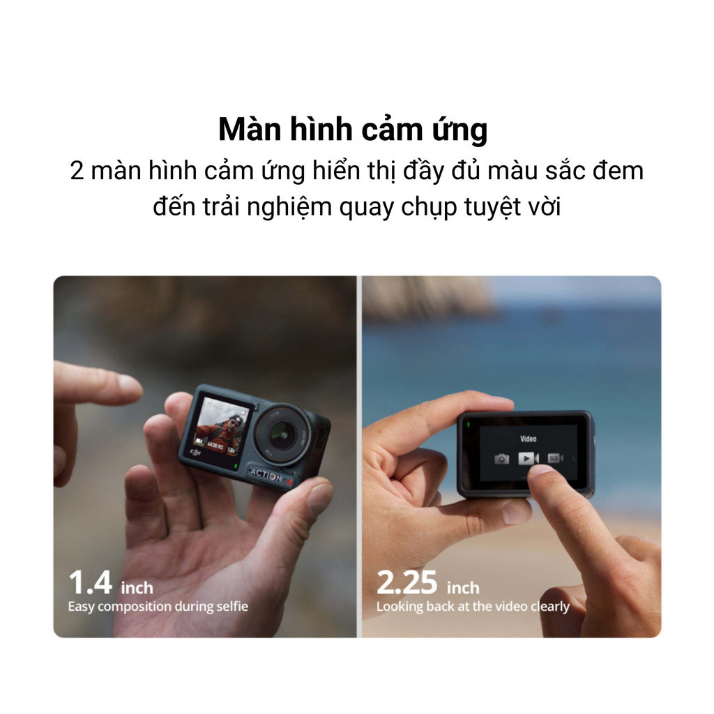 Camera hành động DJI Osmo Action 4 Standard Combo máy quay hành trình 4K 120fps, góc siêu rộng | BigBuy360 - bigbuy360.vn
