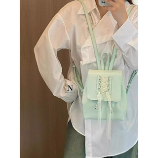 Nallcheer Ba lô ba lô ba lô ba lô ba lô nhỏ kết cấu tươi mát túi mini lớp học sinh túi xách ba lô nhỏ