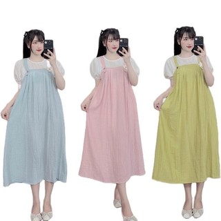Yếm suông yếm bầu MAMADRESS thiết kế YẾM LIỀN TĂM NHĂN mềm mại mát mẻ Y3 Váy Bầu Đầm Bầu