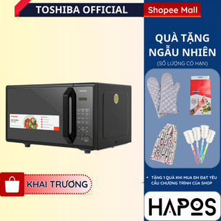 Lò vi sóng Toshiba điện tử 25 lít Chính hãng, bảng điều khiển Anh - Việt, 11 mức công suất MM-EM25PE(BM) - HAPOS