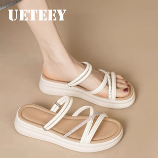 UETEEY  dép sandal nữ dép bánh mì nữ dép bánh mì Chống Trượt Cá tính Lịch lãm Êm ái Chống thấm nước Tự tin Màu sắc đa dạng FDL2450SFX 21Z240521