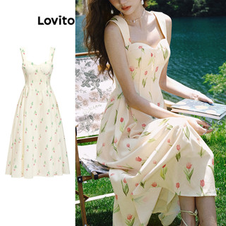 Lovito Váy họa tiết hoa thông thường dành cho nữ L76AD223