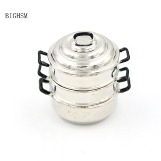  Bighsm Nhà Búp Bê Thu Nhỏ 1: 12 Trang Trí Nhà Bếp Đồ Chơi Kim Loại Nấu Ăn 3 Lớp Nồi Hấp Martijn 