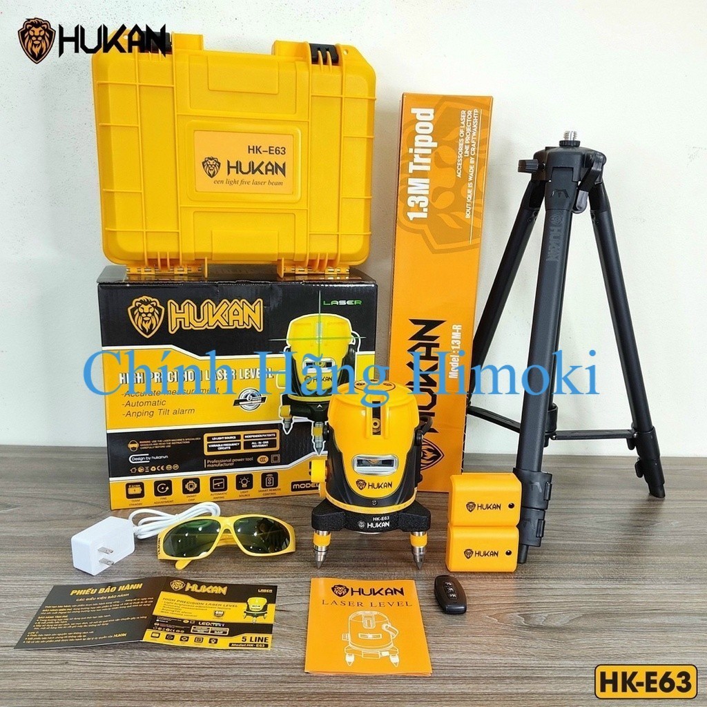 Máy bắn cos, cân bằng laze 5 tia xanh HUKAN HK E63 Chính Hãng HUKAN chính hãng himoki