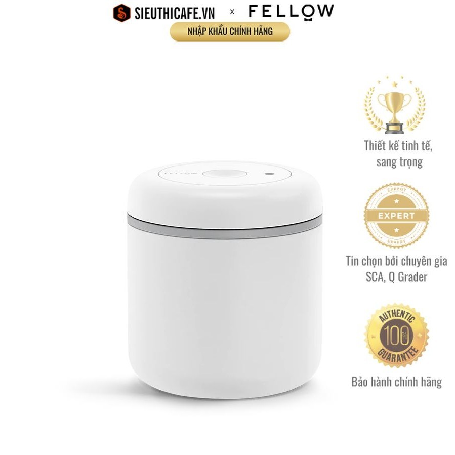 Hộp Cất Trữ Bảo Quản Cà Phê Fellow Atmos Vacuum Canister | Bảo quản x2 lần bình thường | Màu Trắng 0
