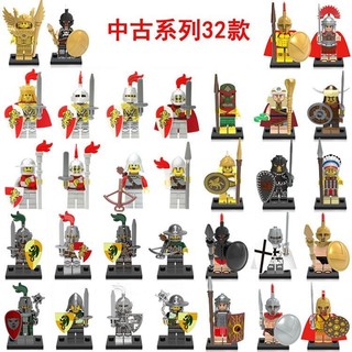 Tương thích với Lego Lion King Castle Series Hiệp sĩ La Mã Minifigure Legion War Horse Soldier Lắp ráp Khối xây dựng Đồ chơi XPYW