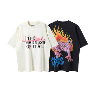 High Street Hợp thời trang Loose Utopia x St. Áo thun Michael "Flame Dog"