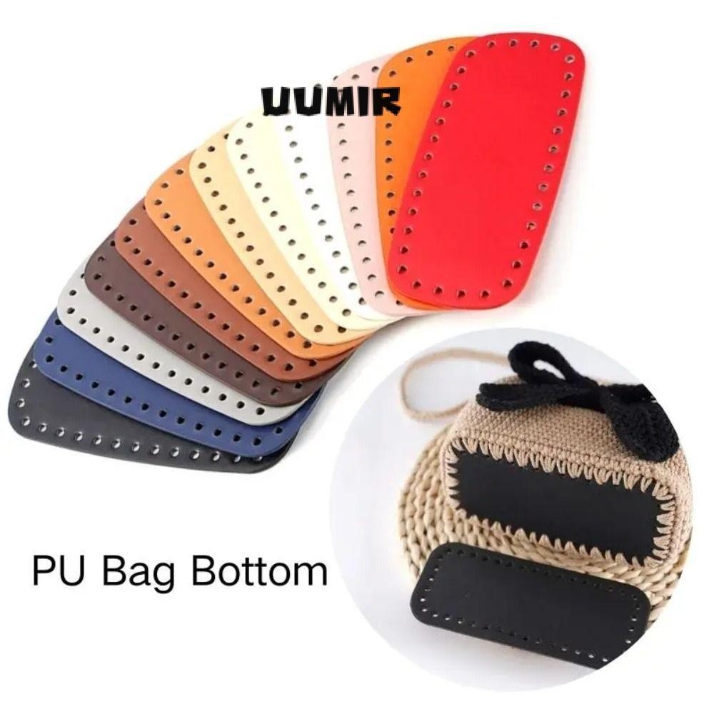 UUMIR Túi Dài Đáy, Có Lỗ Hình Bầu Dục Móc Đáy Túi, DIY Làm Túi Ví Da PU Dệt Kim Đế Người Phụ Nữ
