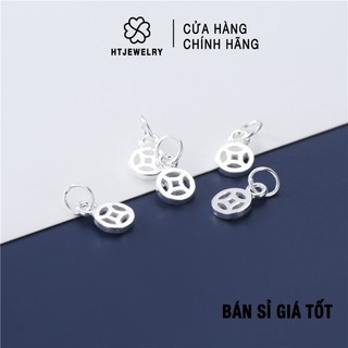 Bạc s925: charm bạc 3d họa tiết kim tiền htjewelry ph737