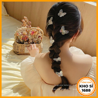 Kẹp tóc mái trong suốt hình bướm phong cách Hàn Quốc, kẹp tóc bướm xinh cho nữ E1892
