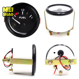 Meishao 52mm Đa Năng 12V Xe Ô Tô Tự Động Đo Mức Nhiên Liệu Có Phao Nhiên Liệu Con trỏ Trắng Retro Ánh Sáng Trắng Xe Đồng Hồ Nhiên Liệu Đẹp