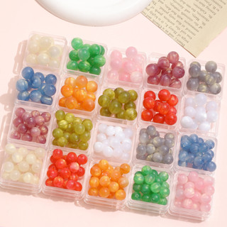 10 chiếc Đầy màu sắc cát lún bột vàng Halo nhuộm vòng đính cườm tự làm tay trang sức điện thoại di động chuỗi phụ kiện vật liệu