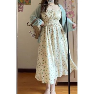 Đầm hoa cỡ lớn Váy nữ giảm béo eo