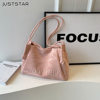 Juststar Túi đeo vai monogram dập nổi mới Túi Tote đi lại