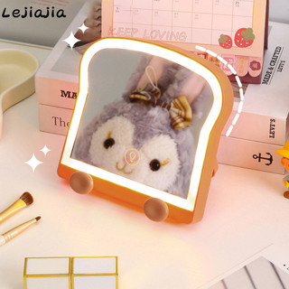 Gương chiếu sáng có thể gập lại để bàn có thể sạc lại Lejiajiajiajia