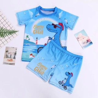 Đồ bơi trẻ em bé trai giữa lớn trẻ em đồ bơi bé trai bé gái đồ bơi phong cách mới chia hoạt hình đồ bơi