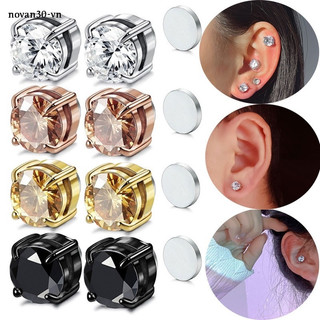 Khuyên tai nam châm đính đá 6/8mm