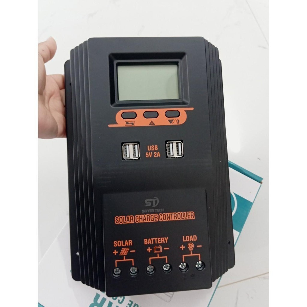 Sạc  ĐIỀU kHIỂN Năng Lượng Mặt Trời Soyer Tech PWM- MPPT   12V 24V 48V 100A - tự động nhận bình-Phiê