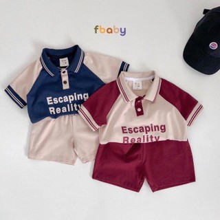  Set bộ polo thể thao phối túi thiết kế áo polo phối chữ siêu cool, tay áo được bo viền cho bé từ 1-7 tuổi 4135BHK