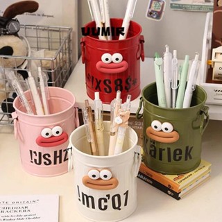Hộp đựng bút chì UUMIR, Bút chì hoạt hình miệng lớn, Hộp đựng máy tính để bàn tròn DIY dễ thương dành cho sinh viên Văn phòng phẩm