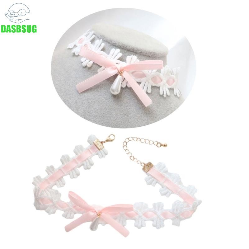 Handmade Cosplay Choker Necklace Maid Cosplay Choker Adjustable Chain Necklace