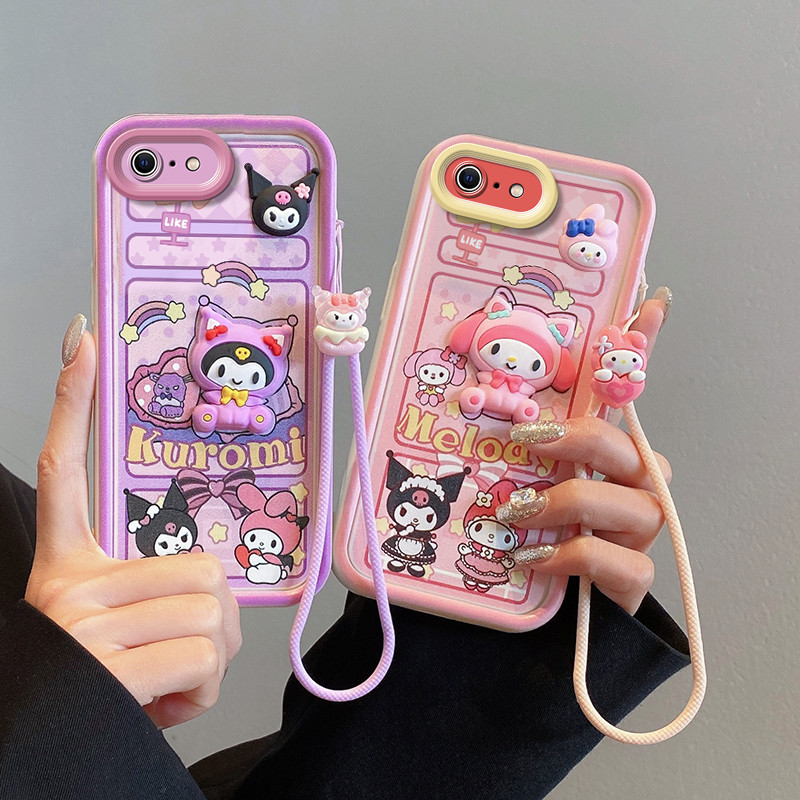 Ốp lưng Iphone 6 / 6s / 6 Plus / 7 / 8 Giai điệu dễ thương / Kuromi / Quả bóng than mắt to / Vỏ điện