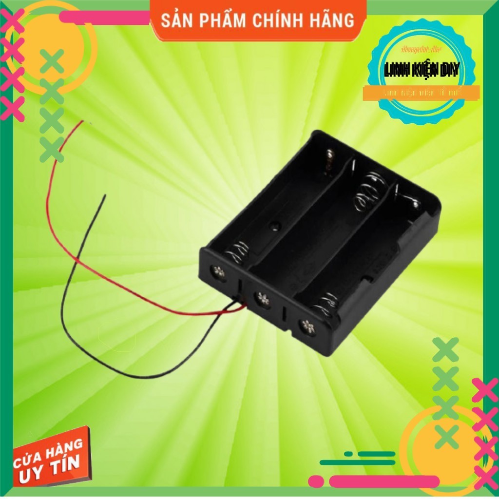Set 10 Hộp Pin 18650 3 CELL khay pin 18650 3 CELL kèm dây