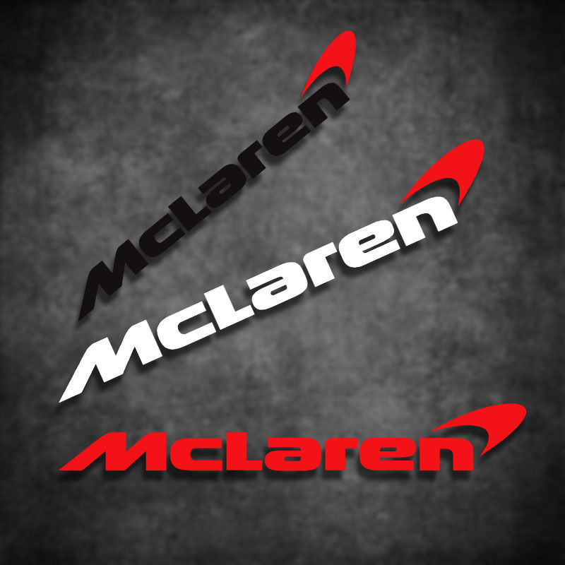Decal xe hơi logo McLaren đỏ chống nước phản quang, trang trí sửa đổi
