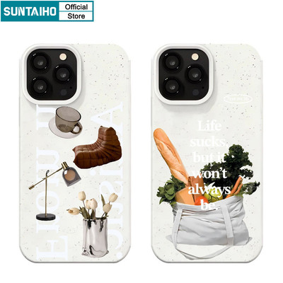 Suntaiho Thẩm Mỹ Thời Trang Giải Trí Họa Tiết Thời Gian Ốp Điện Thoại Mờ Mềm Cao Cấp Chống Sốc Cho IPhone 11 12 13 14 15 16 Pro Max IP 7 8 Plus IPhone X Xs XR Xs Max