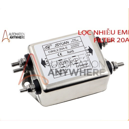 Bộ lọc điện, bộ lọc nguồn, lọc nhiễu điện lọc nhiễu điện từ  noise filter 20A CW4L2-20A-S