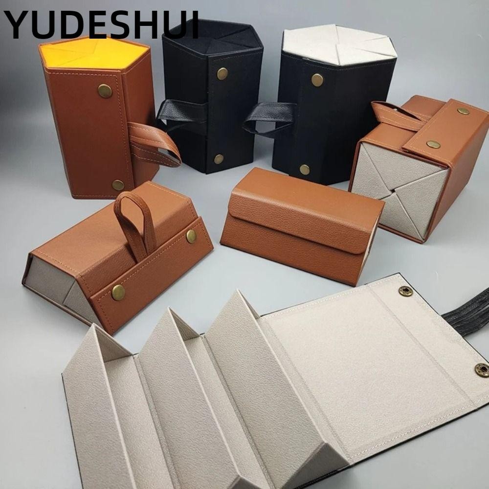 Dụng cụ sắp xếp kính YudhUI, Da PU 2 / 6Grids di động, Kính mắt gấp chất lượng cao Giá đỡ kính mắt K
