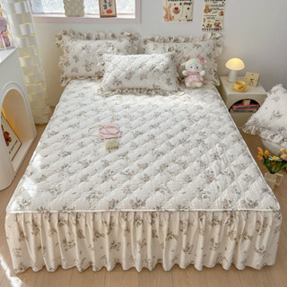 Cadar 1 Chiếc Váy Giường Cotton Giặt Thân Thiện Với Da Phong Cách INS In Cây Chăn Chống Trơn Trượt Giường Ren Vỏ Gối Đơn / Siêu Đơn Queen King / Super King Size Super King