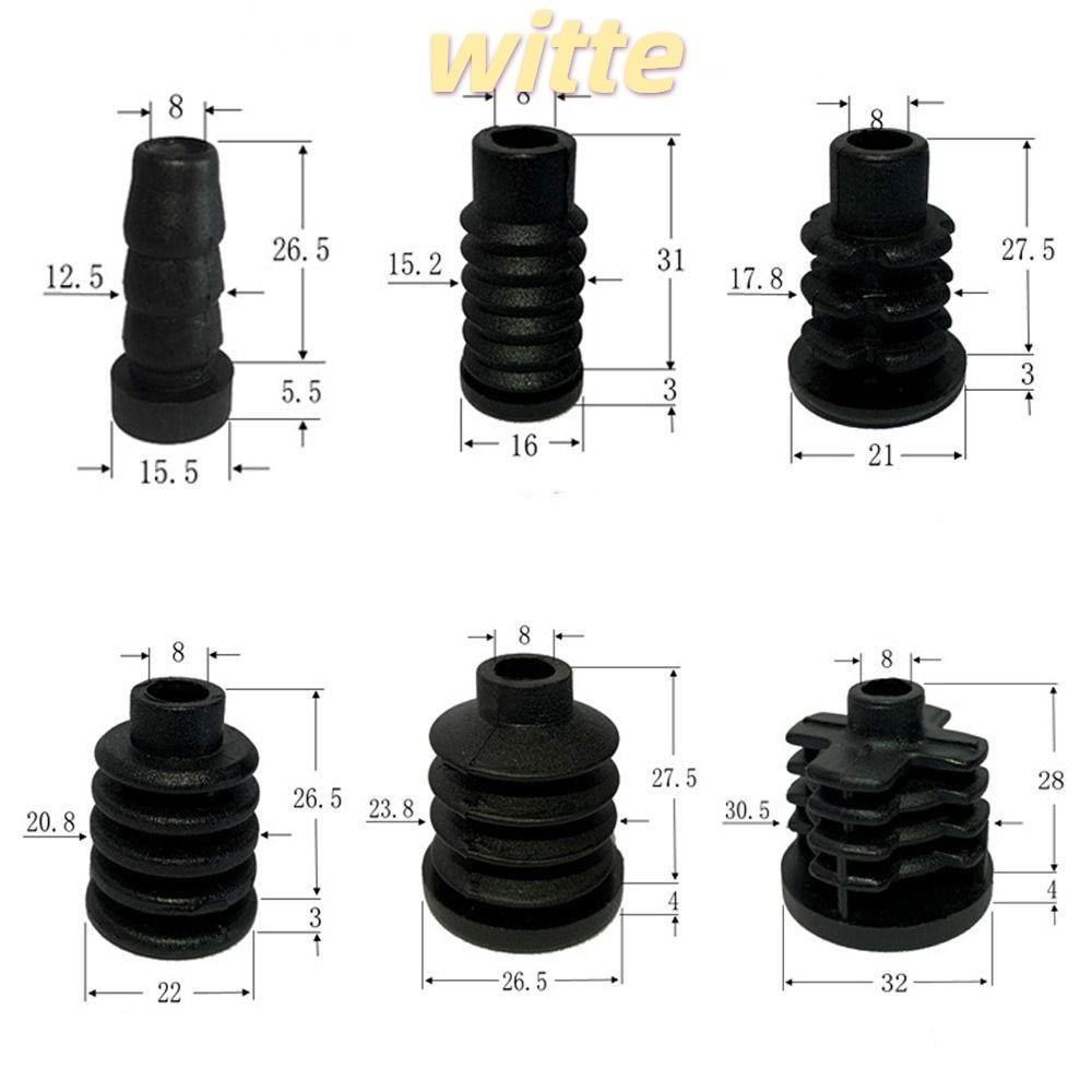 Witte Caster Nắp Cao Su, ABS Tắt Tiếng Xe Đẩy Bánh Xe, Cao Su Thay Thế Vali Bánh Xe Phần Caster Chèn Tay áo