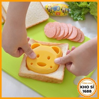 Khuôn bento ép bánh mì sandwich, cơm hình Gấu màu vàng giúp cho bé ăn ngon mỗi ngày E200