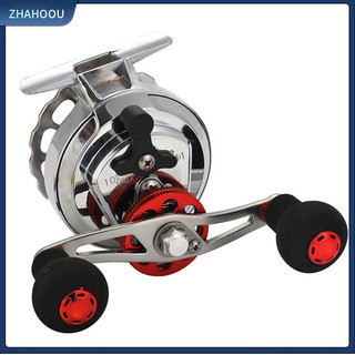 Zhahoou- máy câu bè kim loại có lực xả cầu micro bánh xe câu cá