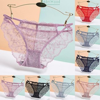 Women's Lace Floral See Though Panties Breathable Sexy Mesh Sheer Underwear#BBHOOD