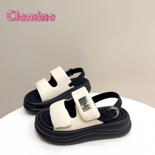 Xăng đan thể thao đế dày Velcro mới dành cho nữ, giày La Mã đi biển thông thường nhẹ
