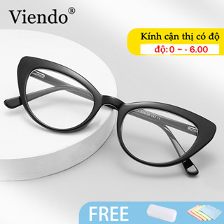 Gọng kính cận có độ mắt mèo nữ nam Viendo nhựa TR90 mắt kính siêu nhẹ kính mát chống ánh sáng xanh tia uv đổi màu khi ra nắng -0.5/-1.0/-1.5/-2.0/-2.5/-3.0/-3.5/-4.0/-4.5/-5.0/-5.5/-6.0