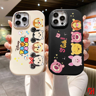 Dành Cho OPPO Reno 6z 8z 7z 8T 5Z 5 4 6 8 7 4G 5G A5S A16 A12 A3S A17K A15 A38 A94 A17 A18 A57 A9 A31 A53 A5 A33 A77 2020 A56S A16K A92 A55 A95 A77S F9 A54 A96 A58 A98 A78 A74 Động Vật Hoạt Hình Dễ Thương Mạ Ống Kính Kim Loại Chống Sốc Vỏ Điện Thoại Mềm
