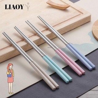 Đũa ăn bằng rơm lúa mì thép không gỉ nhiều màu sắc có thể tái sử dụng cho trẻ em và người lớn nhà bếp & phòng ăn với nhiều màu sắc