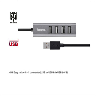  HUB 4 cổng USB Hoco HB1 tương thích cao chất liệu vỏ hợp kim nhôm cao cấp. 