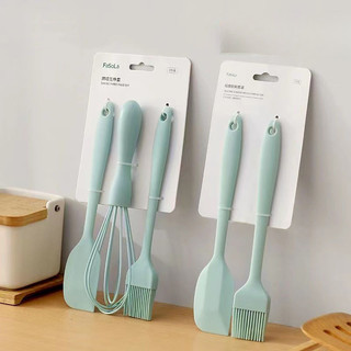 Bộ Dụng Cụ Nướng Bánh Silicon Tất Cả Trong Một Chịu Nhiệt Độ Cao Bộ Nướng Trứng Máy Đánh Bánh Kem Thìa Khuấy Dụng Cụ