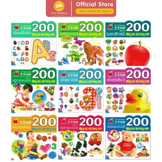 Sách - 200 miếng bóc dán thông minh - 12 chủ đề lựa chọn - dành cho trẻ từ 2-6 tuổi