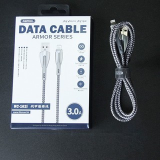Dây sạc nhanh chính hãng Remax cổng type C 3.0A QC3.0 RC-162a ra typeC dây dài 1M bọc kim loại chống gãy siêu bền