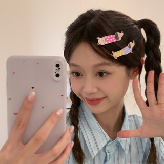 Kẹp tóc chó con dễ thương, Phim hoạt hình ngọt ngào Trái tim cô gái mỏ vịt Clip Bangs Kẹp mỏ vịt