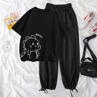 Sét áo phông Khủng long good  quần bom, Đồ UNISEX mặc ở nhà và đi chơi, chất đẹp, mặc không xù -  DVGIT
