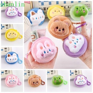 Ví đựng tiền xu sang trọng hoạt hình SHANLIN, Túi đựng tiền Mini dễ thương, Túi đựng tai nghe đa chức năng có dây kéo mềm di động cho bé gái