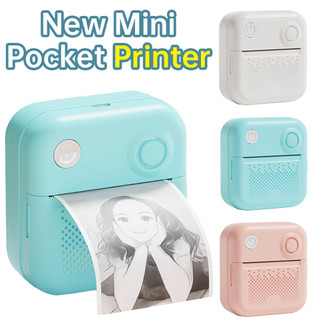 Máy in nhãn nhiệt Mini VIRWIR Bluetooth không dây In ảnh và tài liệu không mực màu đen trắng